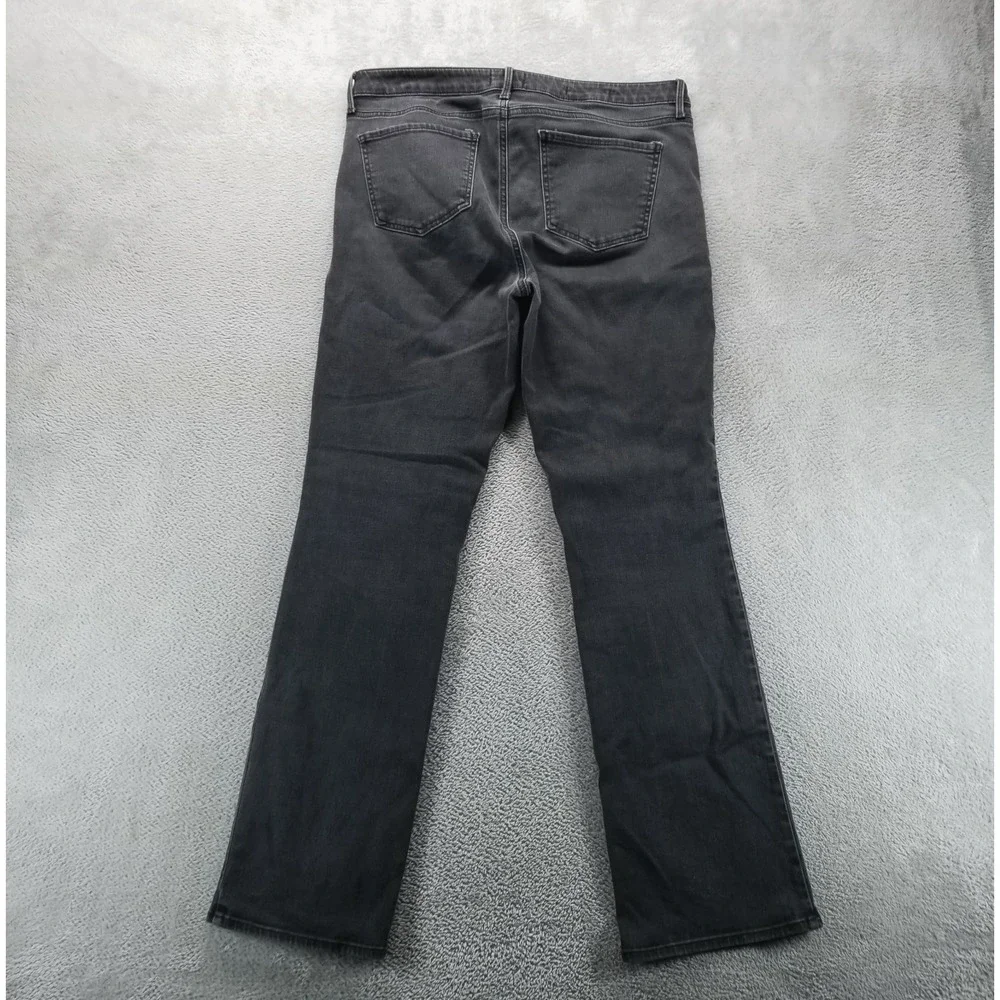 NYDJ Jeans Womens 12 Black Barbara Bootcut Lift Tuck Stretch‎ Preppy Dark Wash